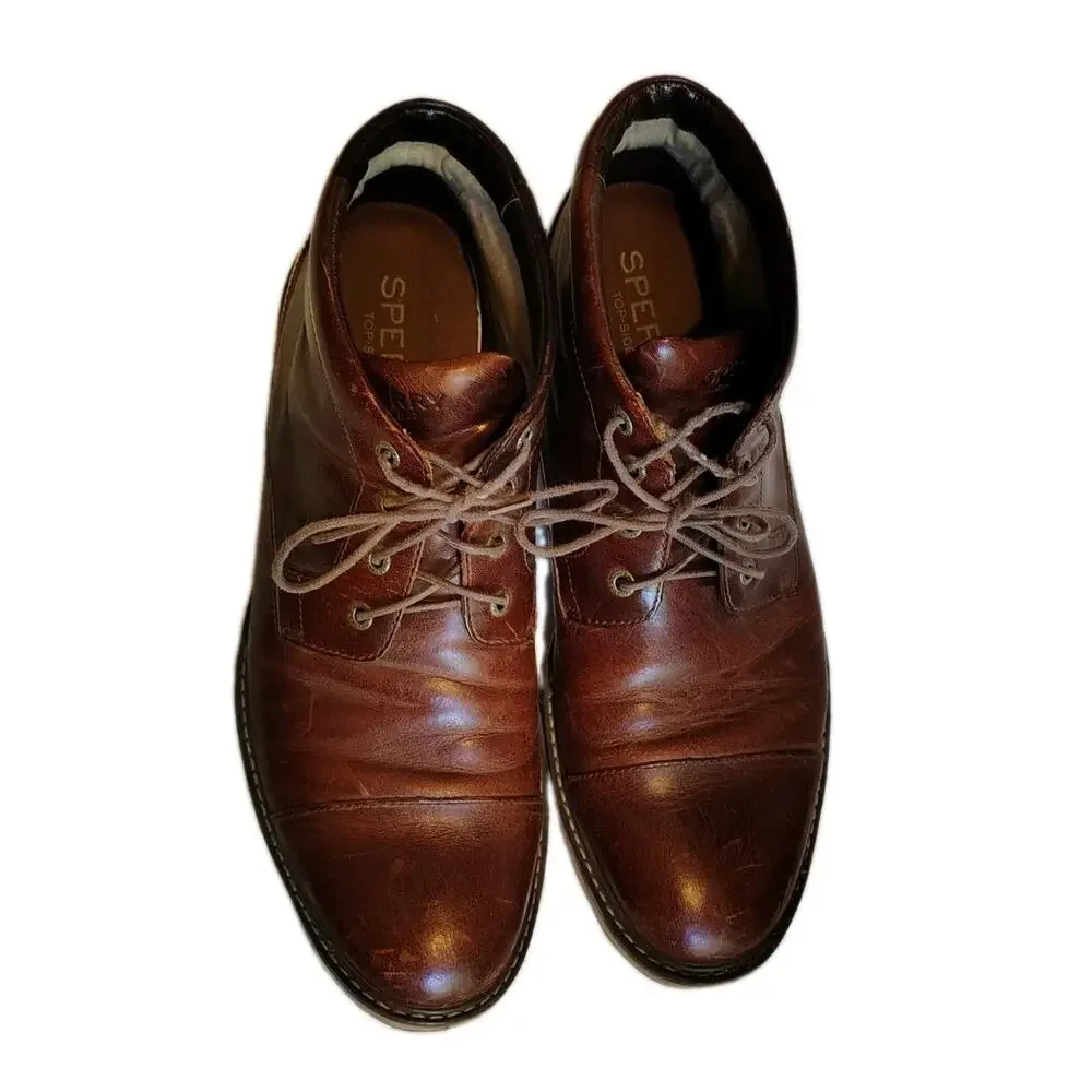 Sperry Top Sider Commander Chukka Brown Size 11.5 M Leather Boots